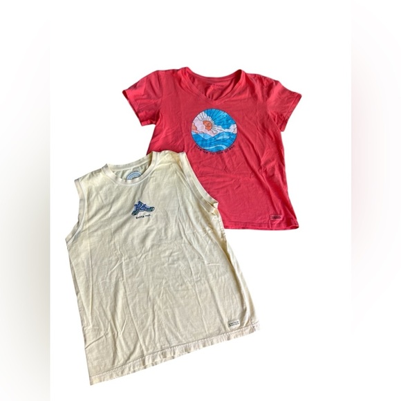 Life is Good Bundle! One Yellow & One  Orange Size Large - Picture 1 of 6